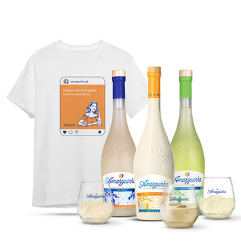 pack de t-shirt com garrafas de Amarguinha